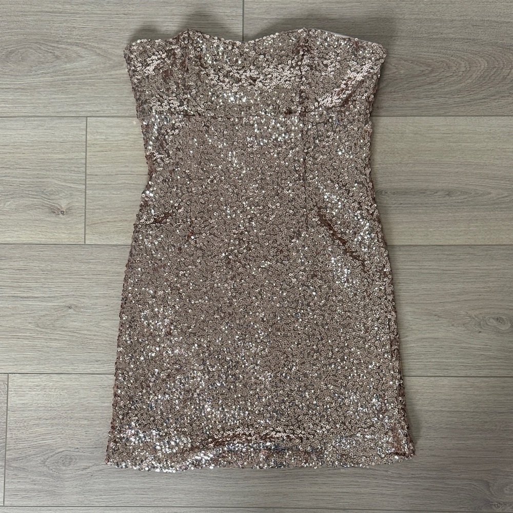 Sequin Strapless Dress